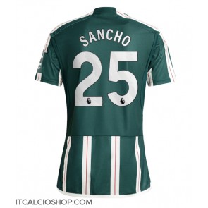 Manchester United Jadon Sancho #25 Seconda Maglia 2023-24 Manica Corta